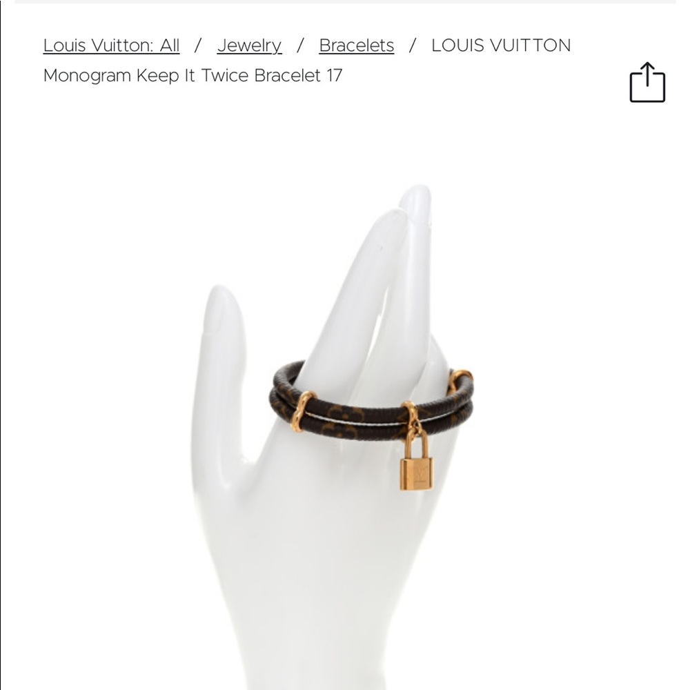 Louis Vuitton Authentic Keep it Twice Bracelet